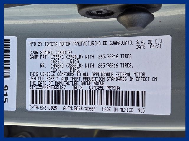 2021 Toyota Tacoma TRD Pro V6