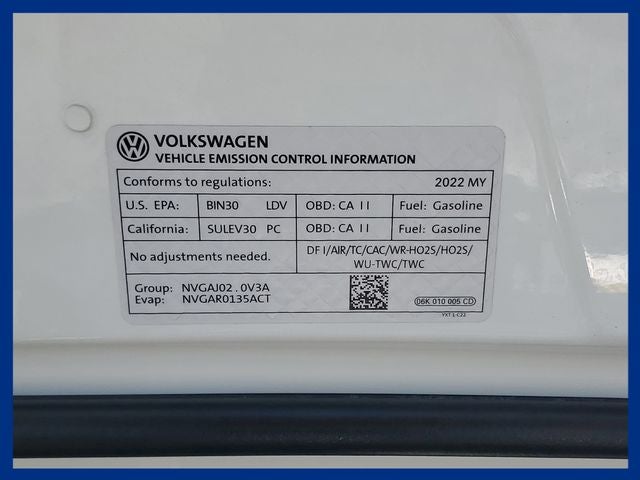 2022 Volkswagen Tiguan 2.0T SE