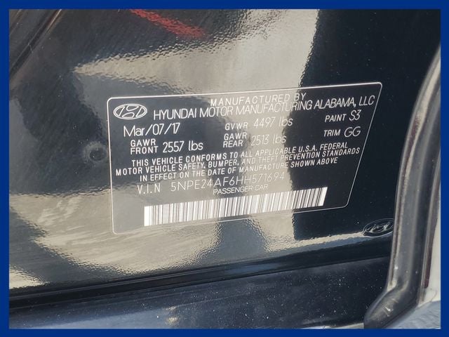 2017 Hyundai SONATA Base