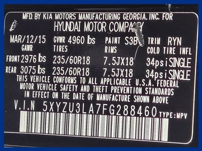 2015 Hyundai SANTA FE SPORT 2.0T