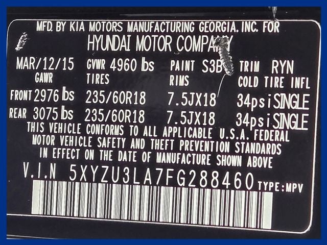 2015 Hyundai SANTA FE SPORT 2.0T