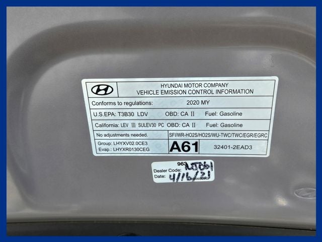 2020 Hyundai ELANTRA Value Edition