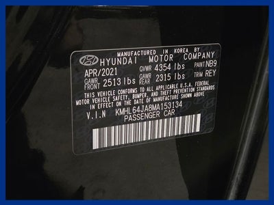 2021 Hyundai SONATA SEL