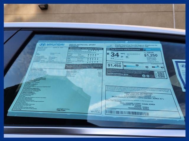 2026 Hyundai ELANTRA SEL Sport Premium