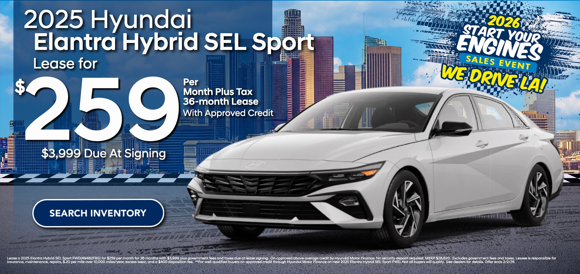 2025 Elantra Hybrid Sport SEL Lease at Hyundai DTLA