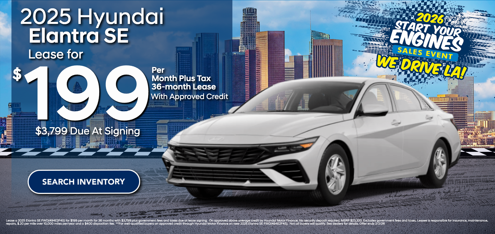 2025 Elantra SE Lease for $199 a month
