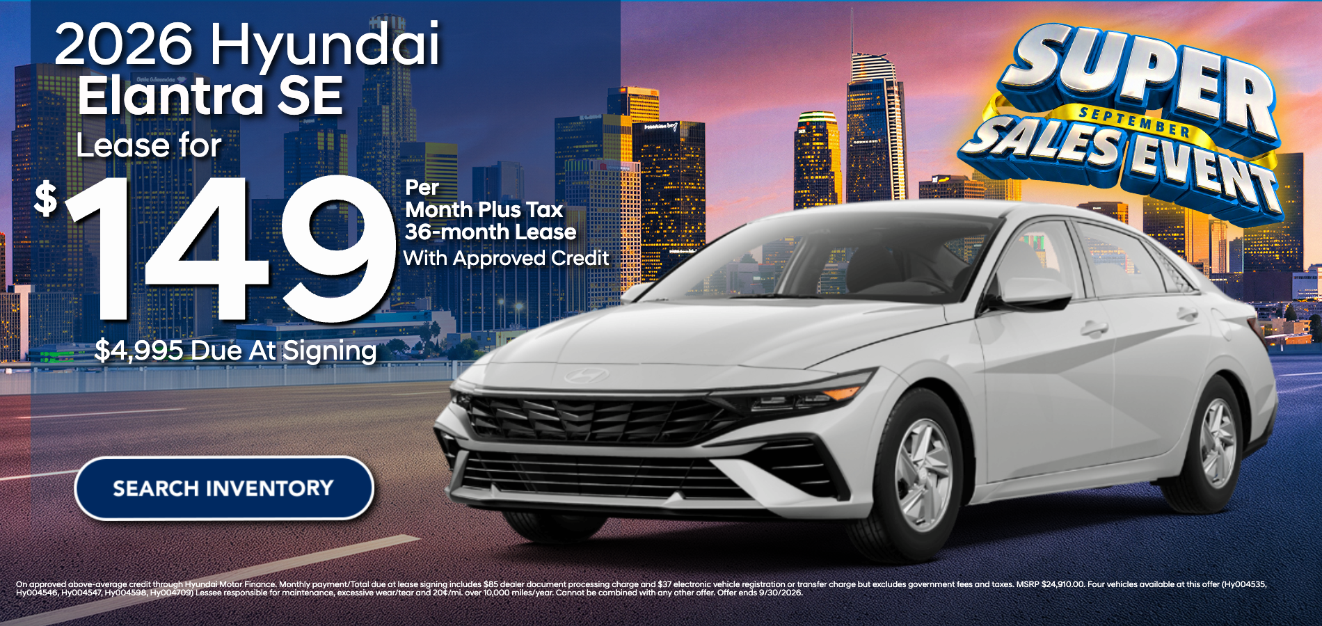 2026 Hyundai Elantra Lease at Hyundai DTLA