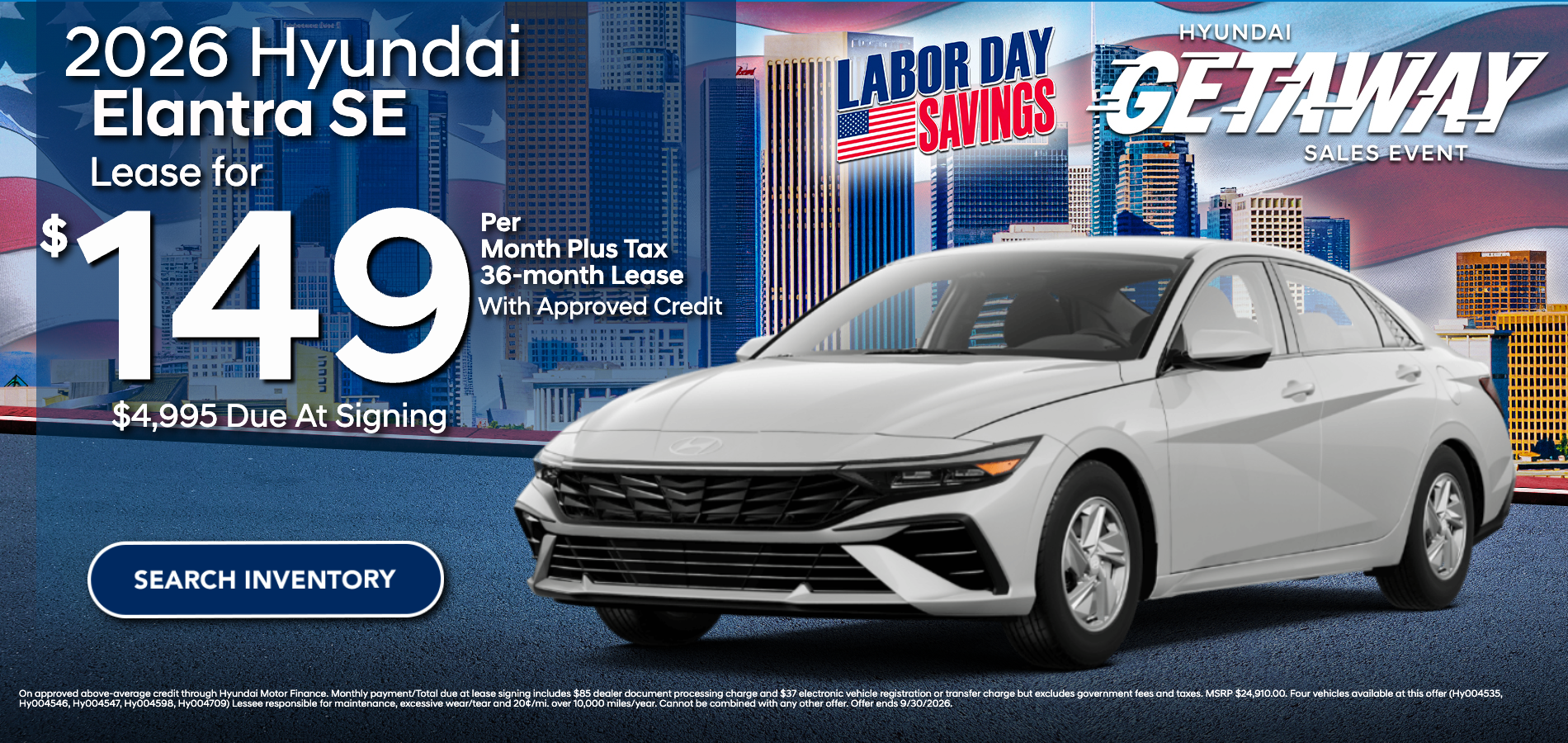2026 Hyundai Elantra Lease at Hyundai DTLA
